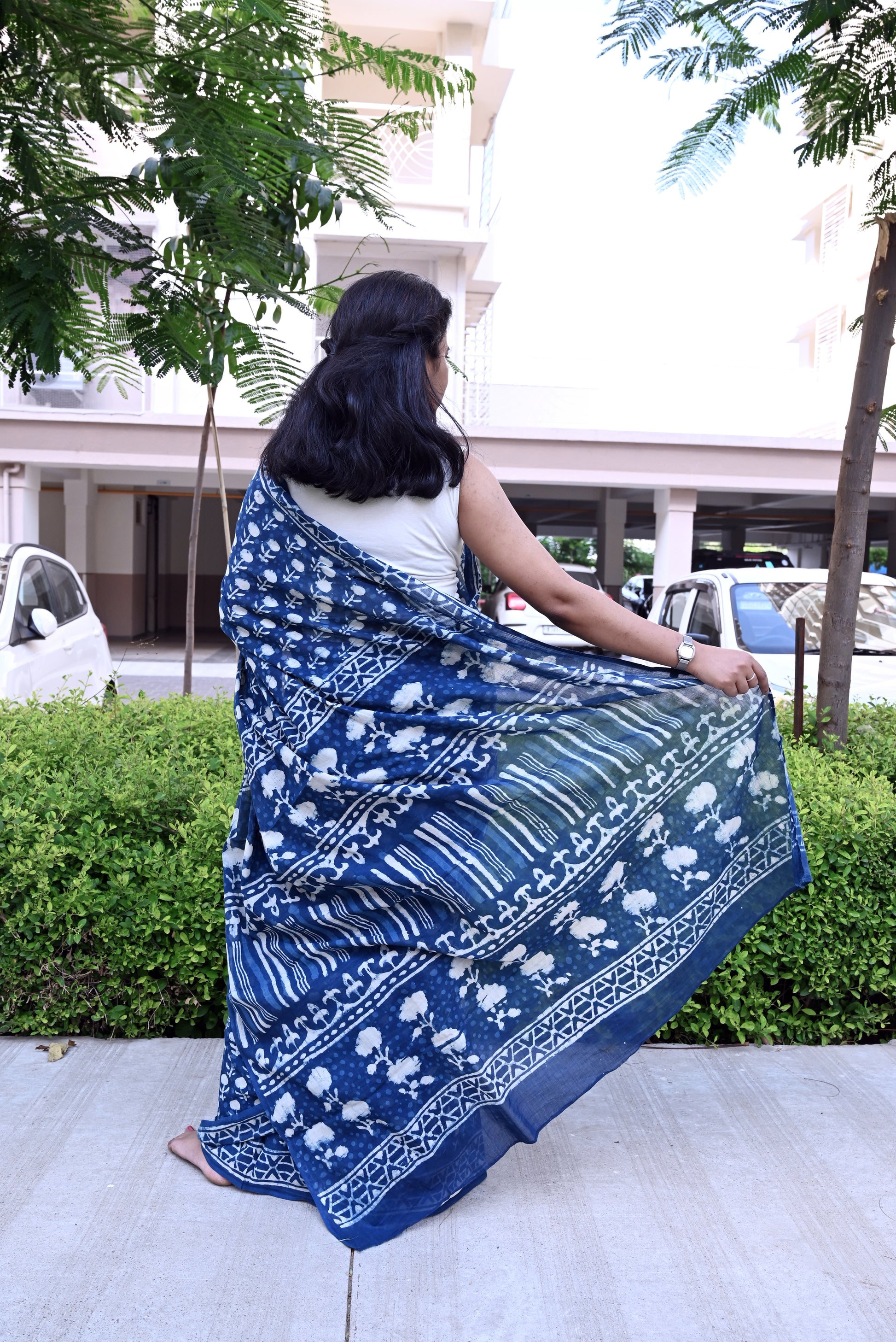 Infinite Love - Indigo Collection - Cotton Mulmul Saree