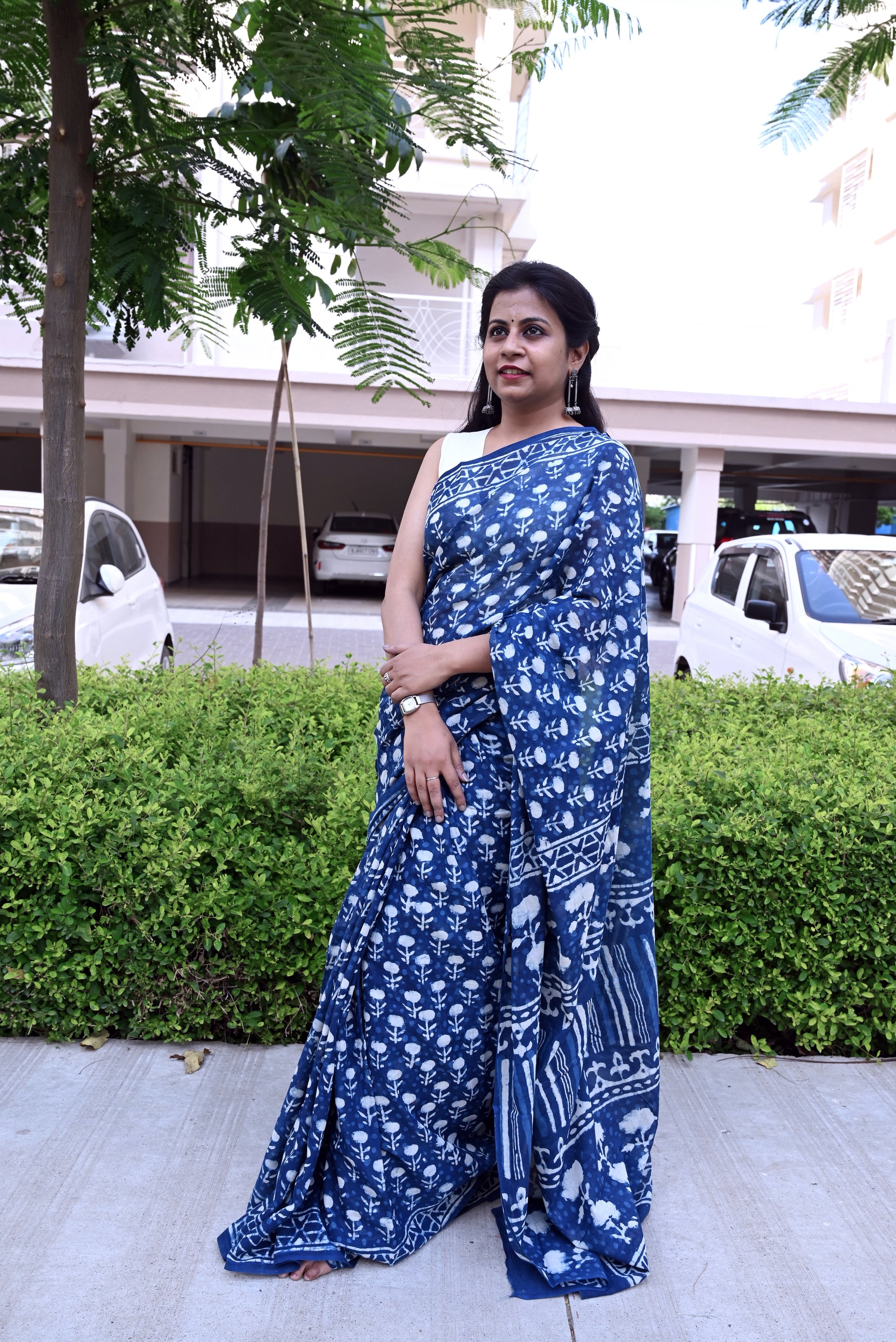 Infinite Love - Indigo Collection - Cotton Mulmul Saree