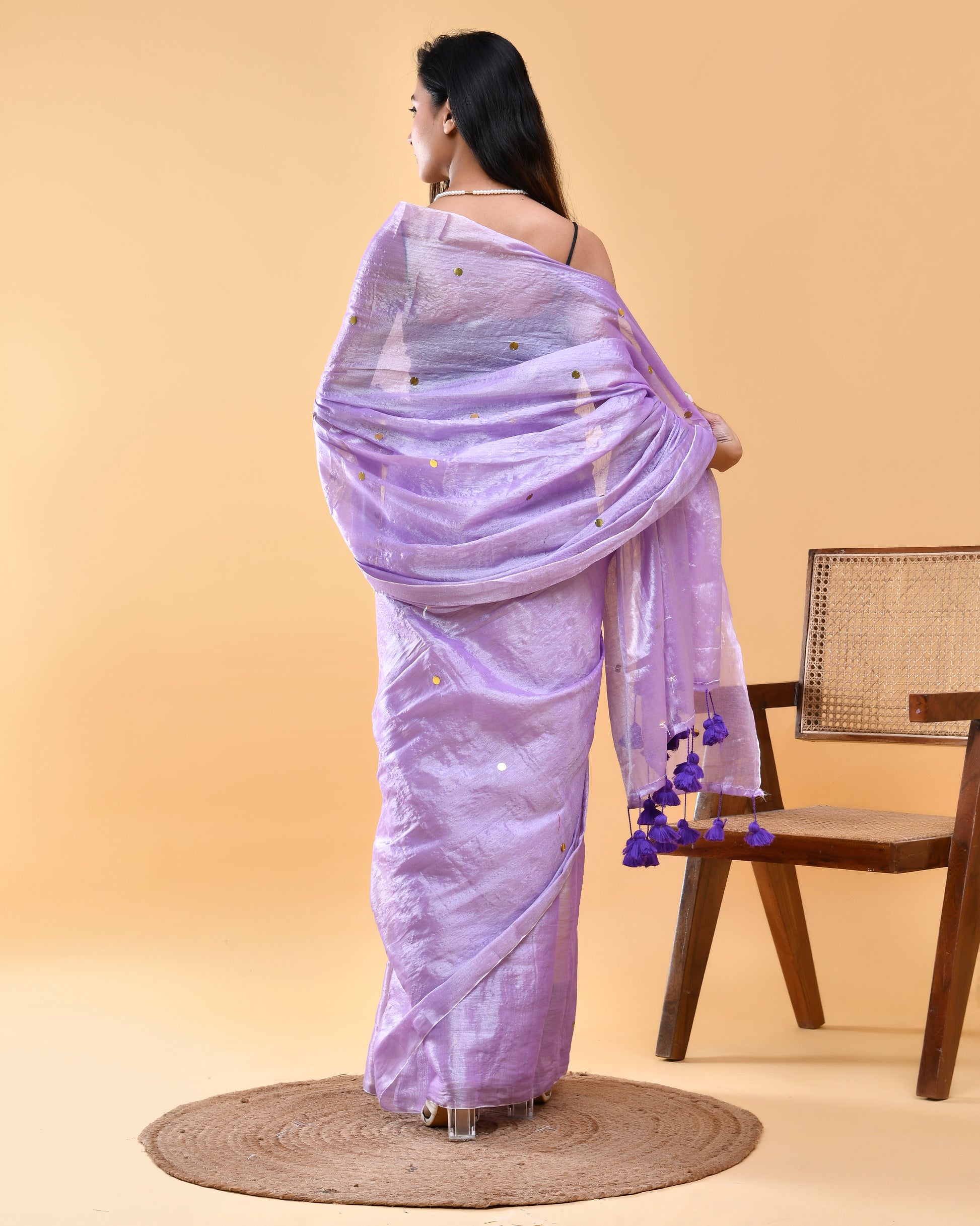 Ibadat - The Devotion of Love - Tissue Silk Hand Woven Saree with Sequin work