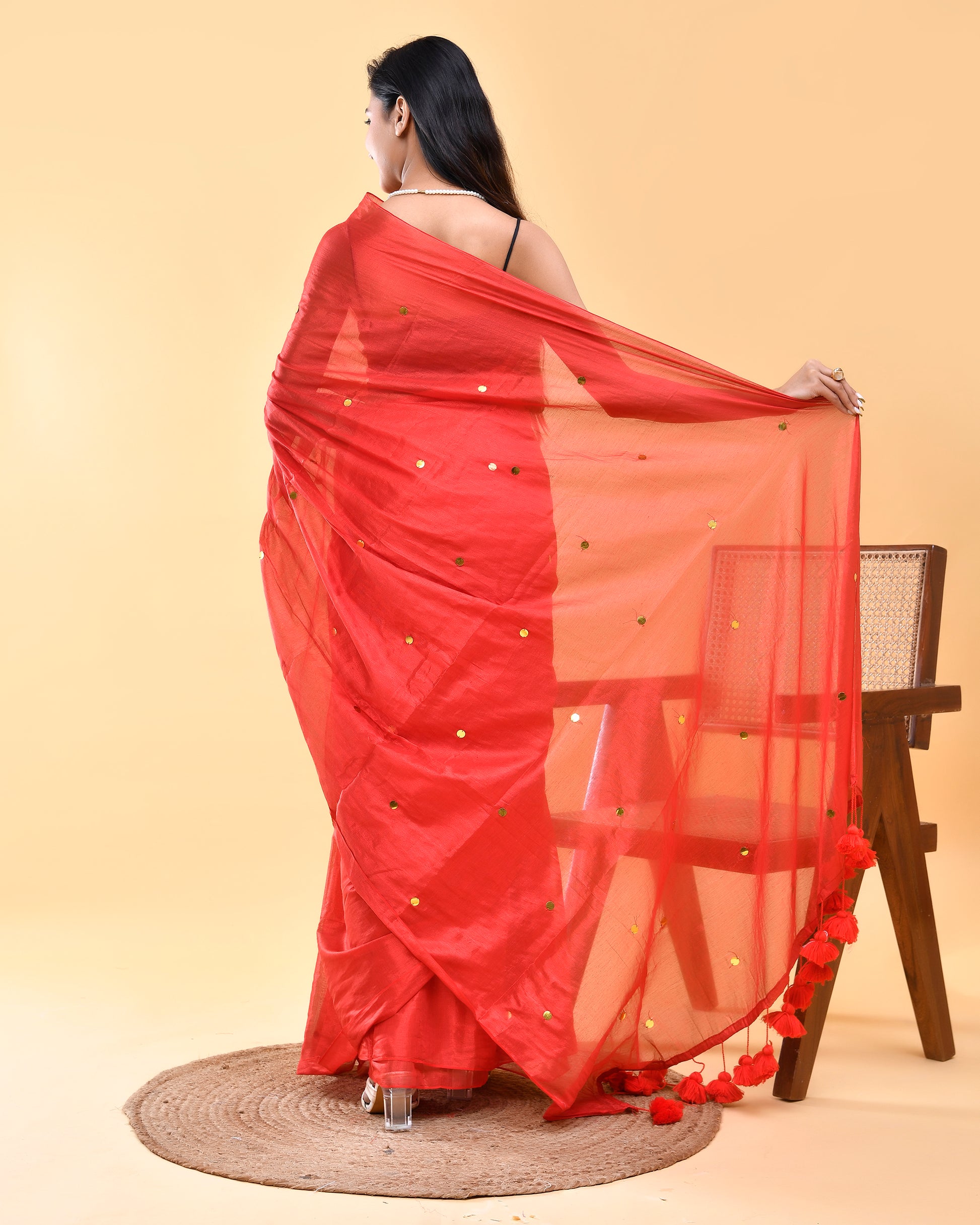 Mohabbat - The Depth of Love - Tissue Silk Hand Woven Saree with Sequin work