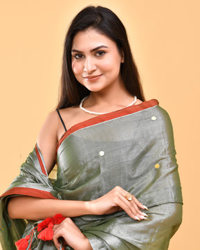 Junoon - Obsessive Passion - Tissue Silk Hand Woven Saree with Sequin work