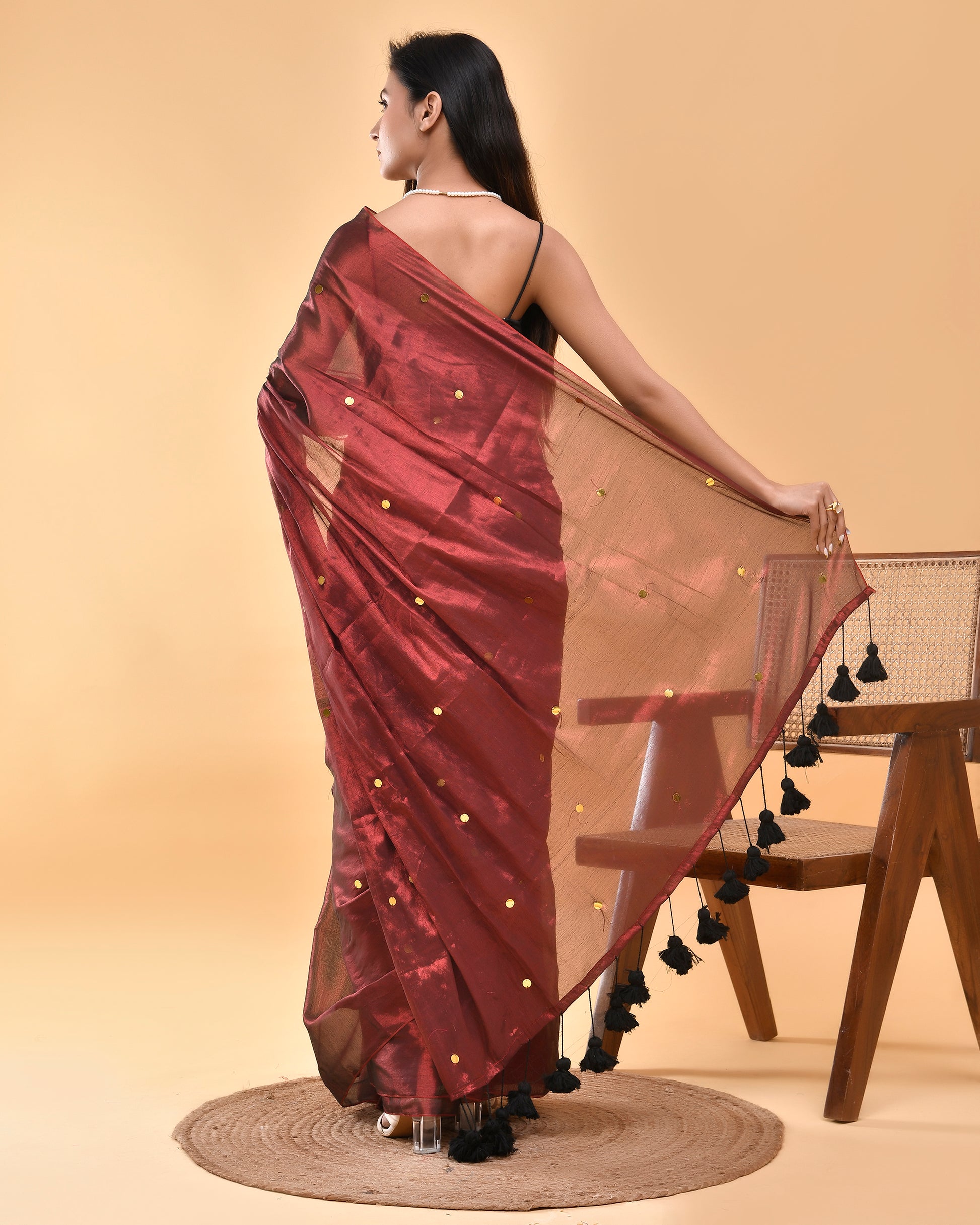 Uns - The Passionate Infatuation - Tissue Silk Hand Woven Saree with Sequin work