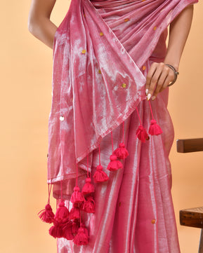 Dilkashi - The Spark of Attraction - Tissue Silk Hand Woven Saree with Sequin work