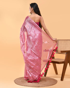 Dilkashi - The Spark of Attraction - Tissue Silk Hand Woven Saree with Sequin work