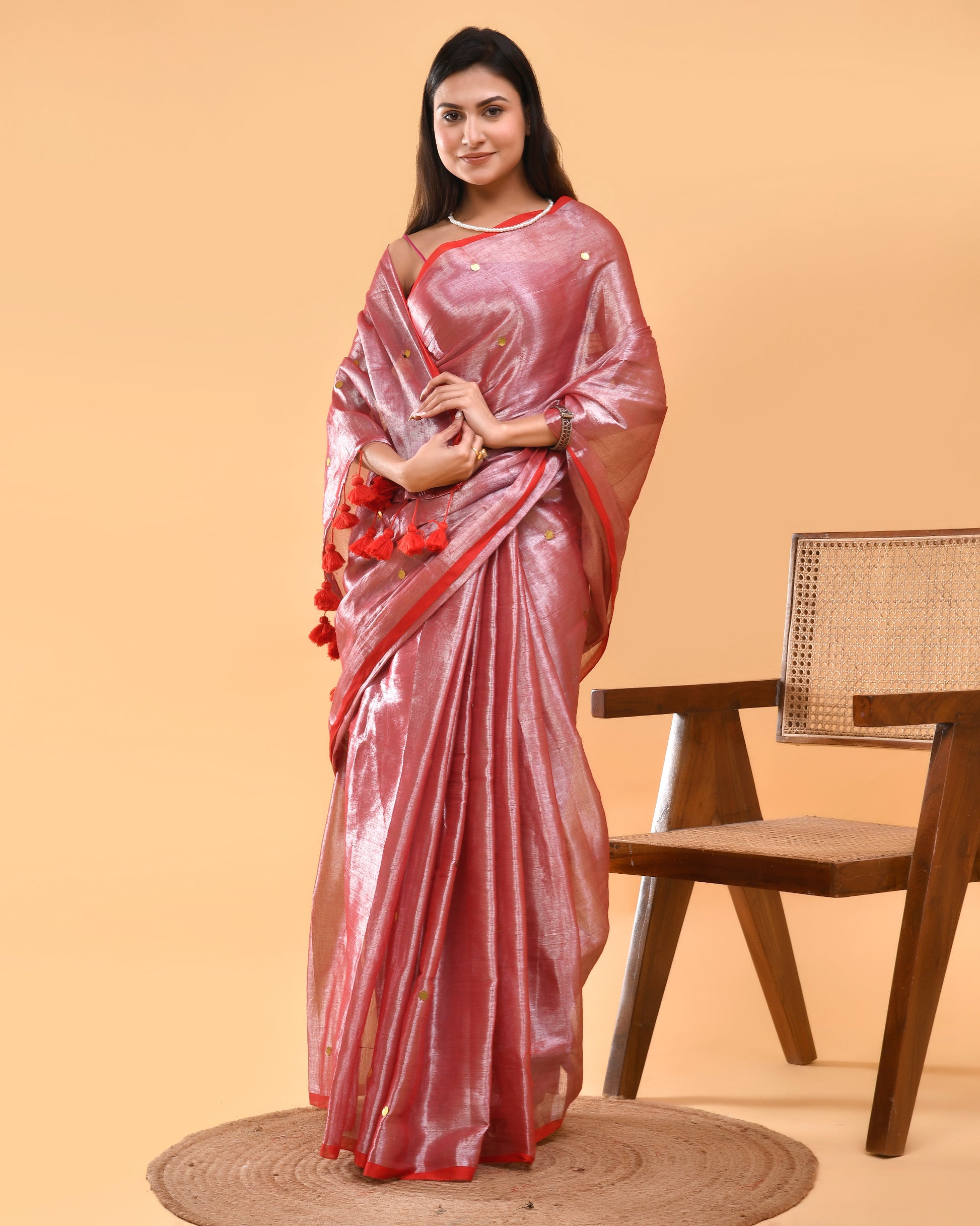 Ruhaani - The Spiritual Connection - Tissue Silk Hand Woven Saree with Sequin work