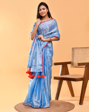 Aqidat - Faith and Trust - Tissue Silk Hand Woven Saree with Sequin work