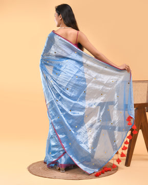 Aqidat - Faith and Trust - Tissue Silk Hand Woven Saree with Sequin work