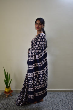 Hawa Hawai - Cotton Mulmul - Handblock Bagru Saree