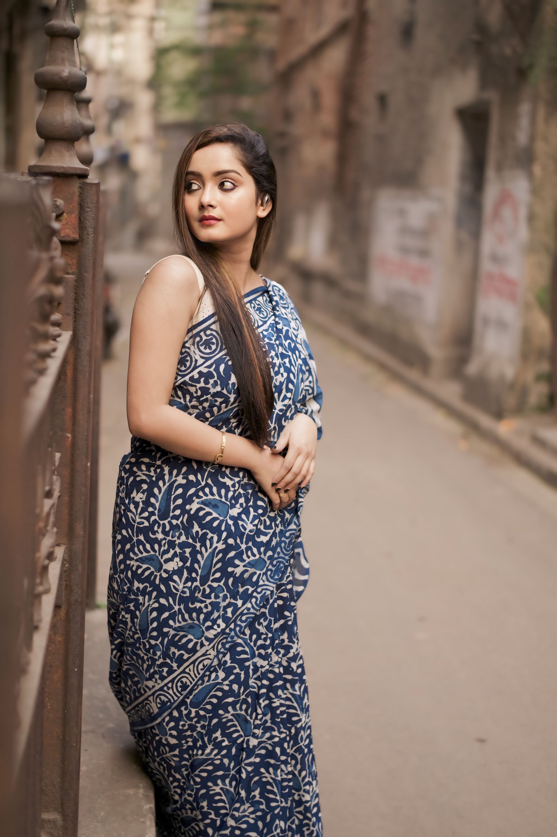 Indigo Bliss - Indigo Collection - Cotton Mulmul Saree