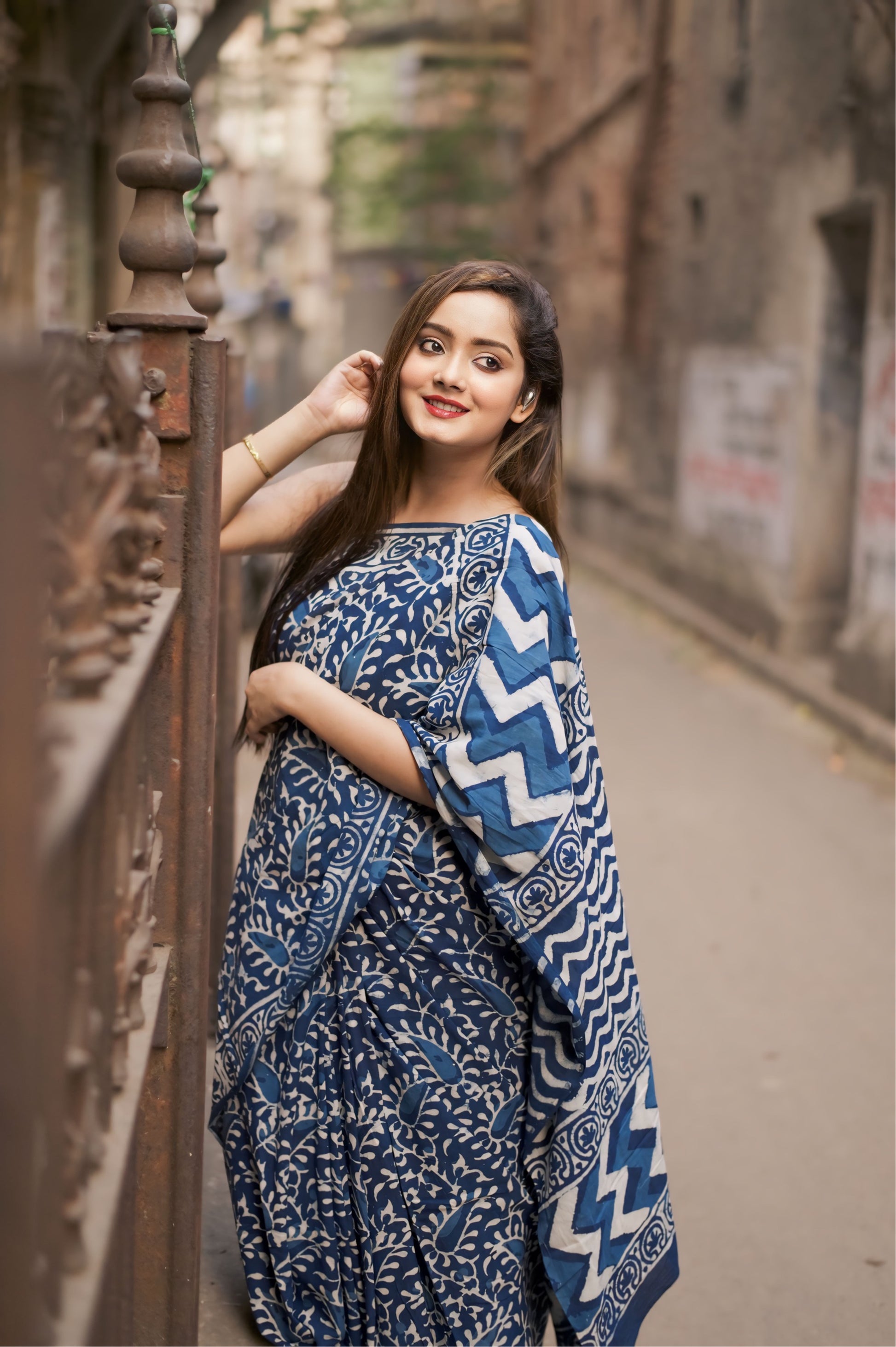 Indigo Bliss - Indigo Collection - Cotton Mulmul Saree