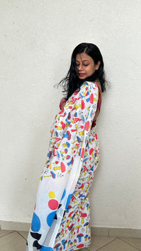 Silly Mushroom - Trendy Cotton saree