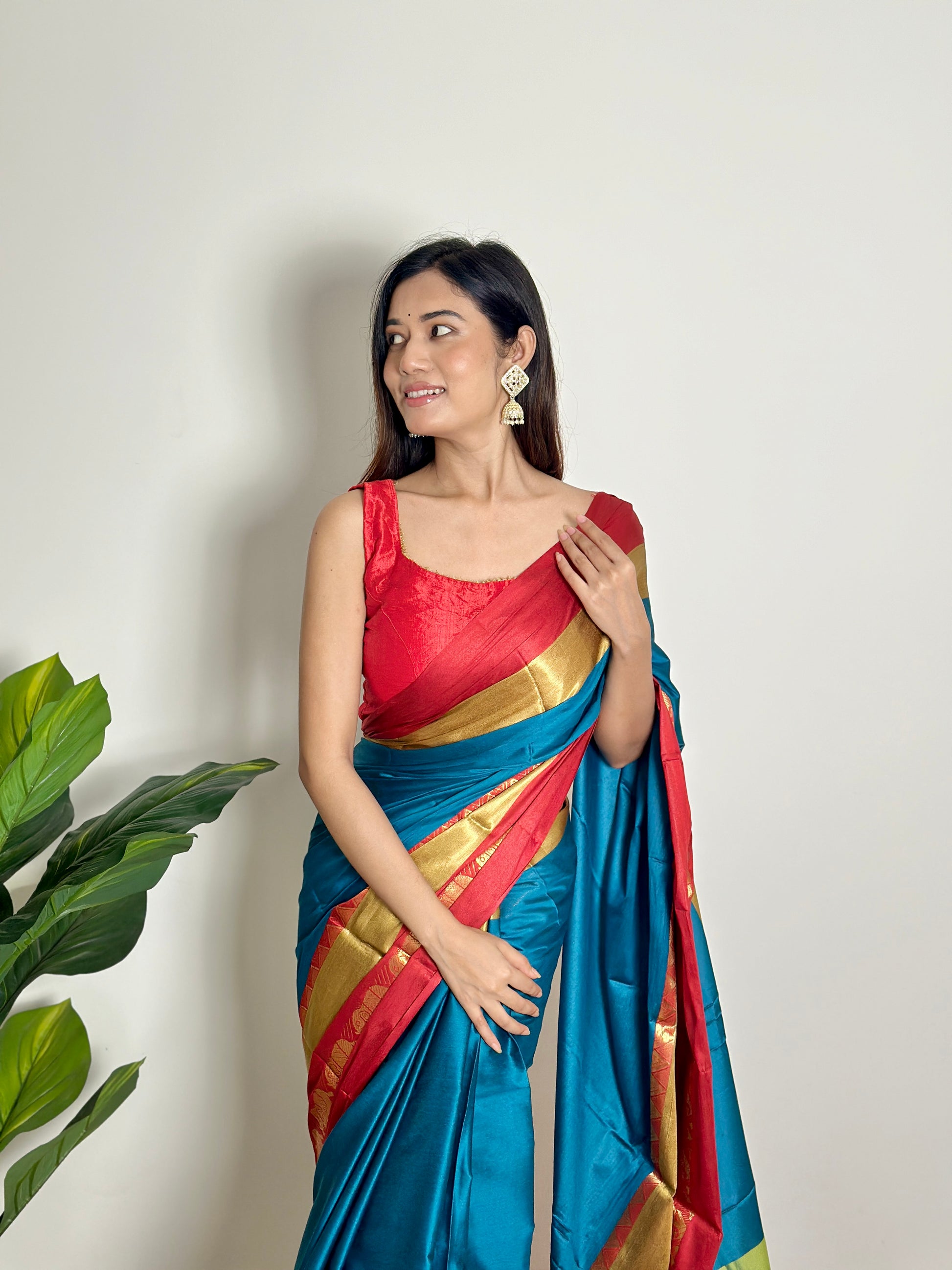 Vibrant Blue - Handwoven - Silk Saree